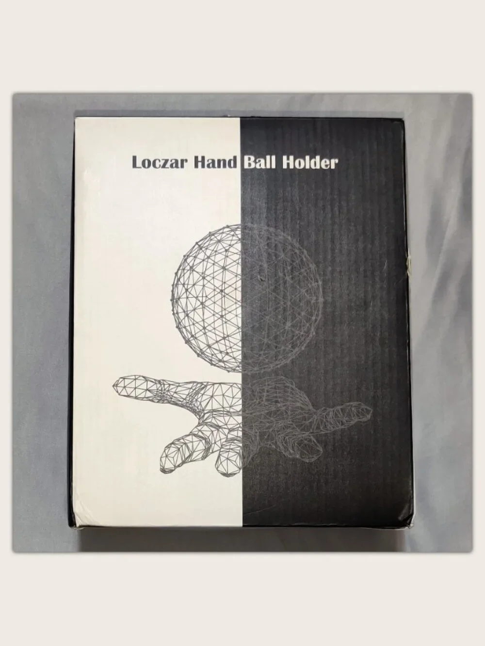 Hand-Shaped Ball Holder Display by Loczar Wall Mounted White Basketball Soccer